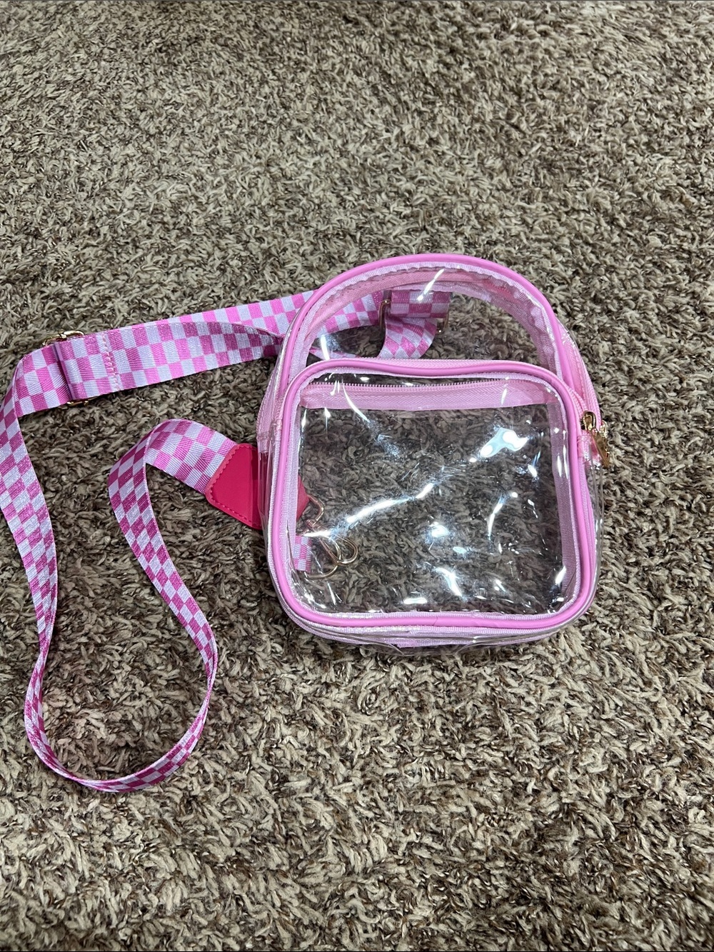 New pink Clear backpack for concerts